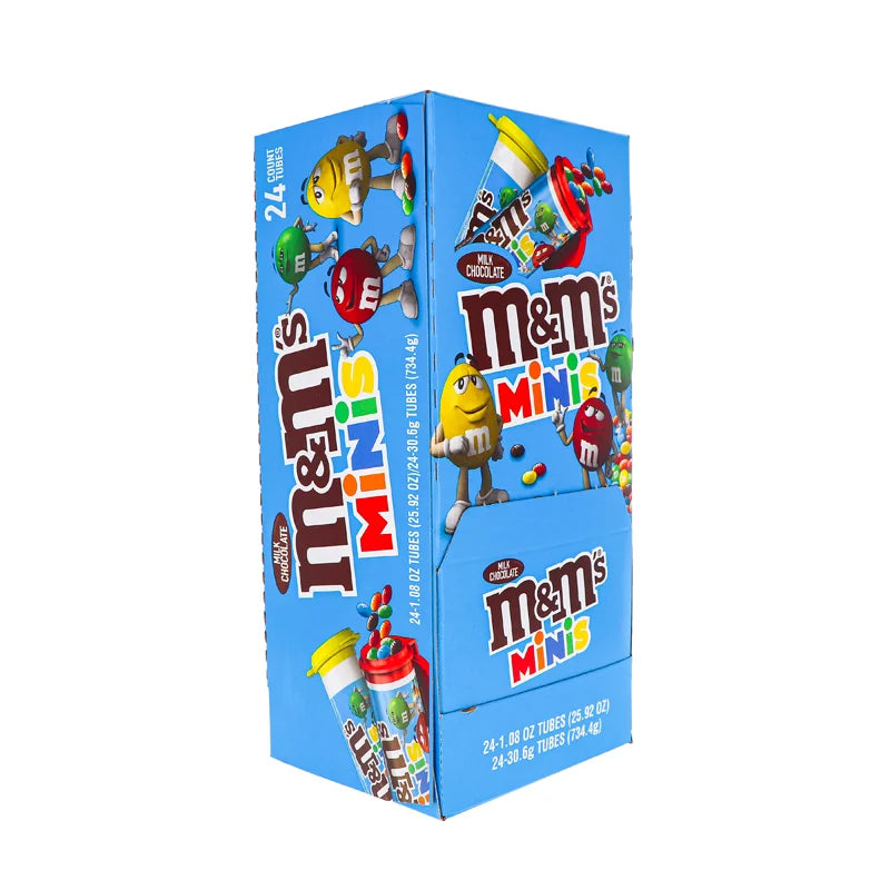 M&M Minis Milk Chocolate Tube 24/1.08Oz