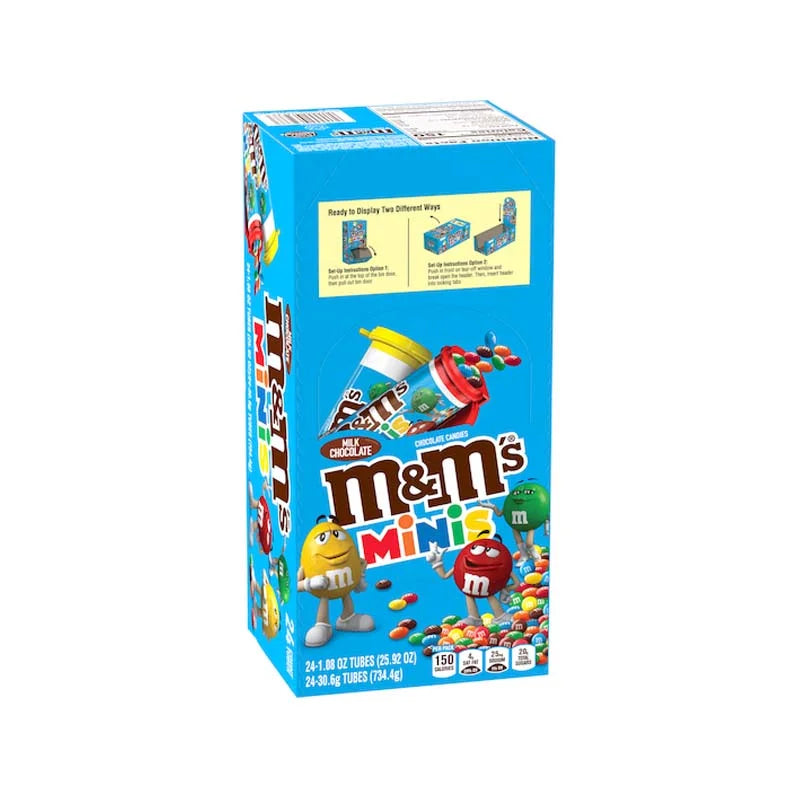M&M Minis Milk Chocolate Tube 24/1.08Oz