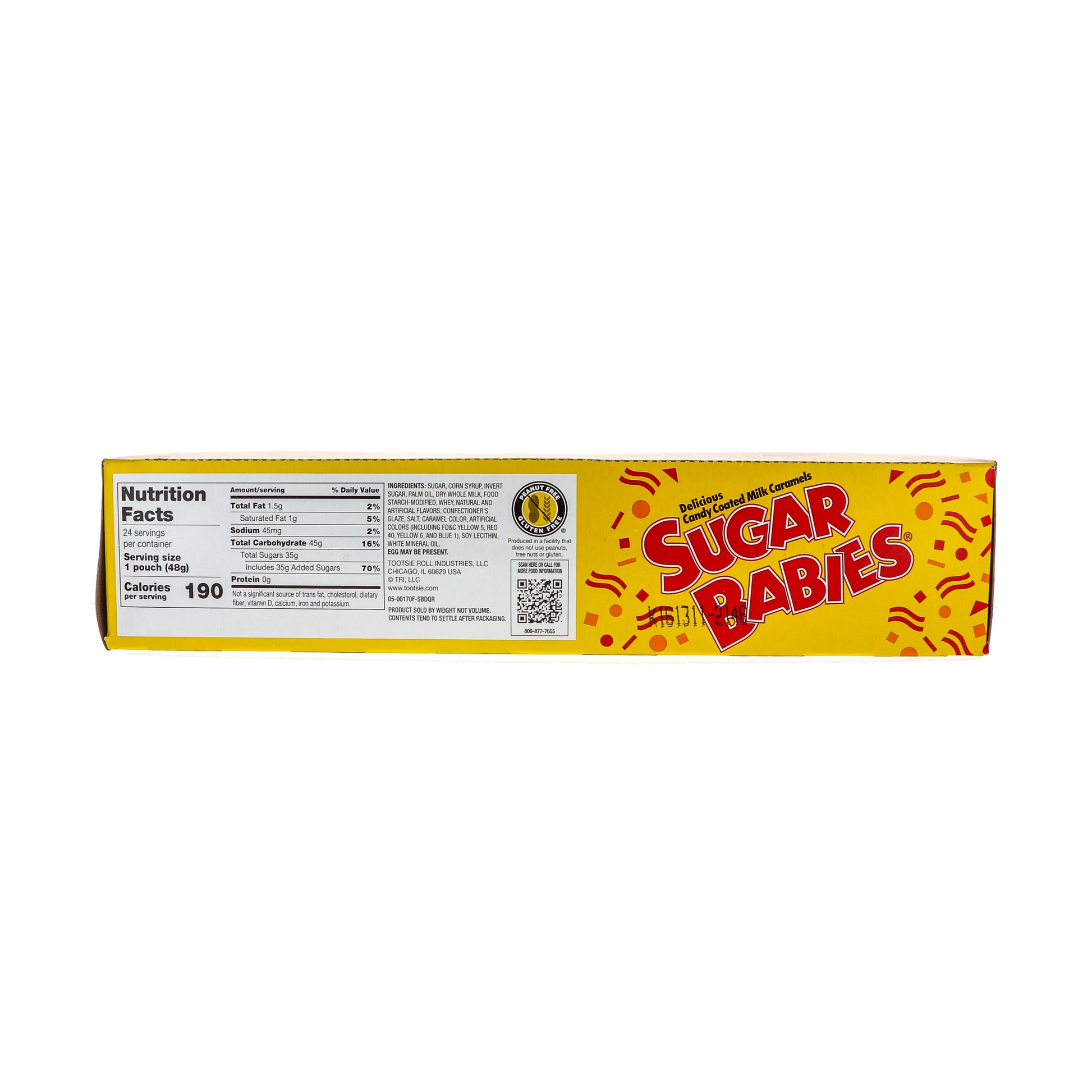 Sugar Babies Milk Caramel Pops 24/1.7Oz