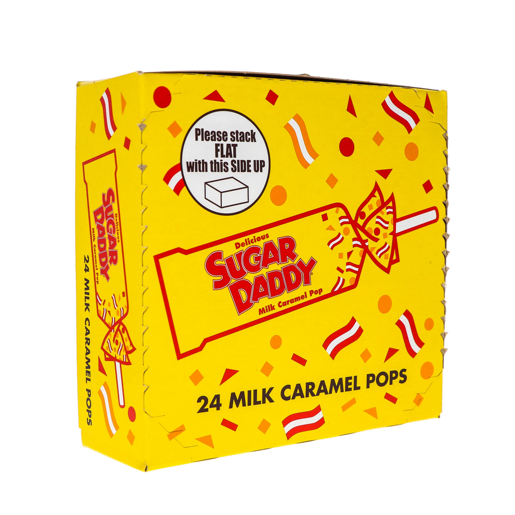 Sugar Daddy Milk Caramel Pops 24/1.7Oz
