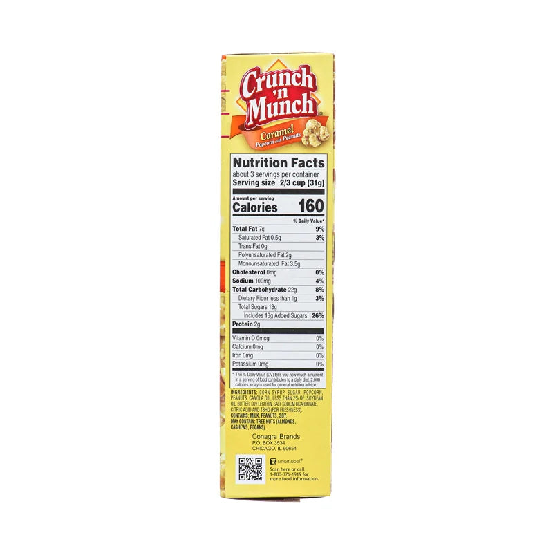 Crunch ‘N Munch Caramel Popcorn with Peanuts 3.5 oz