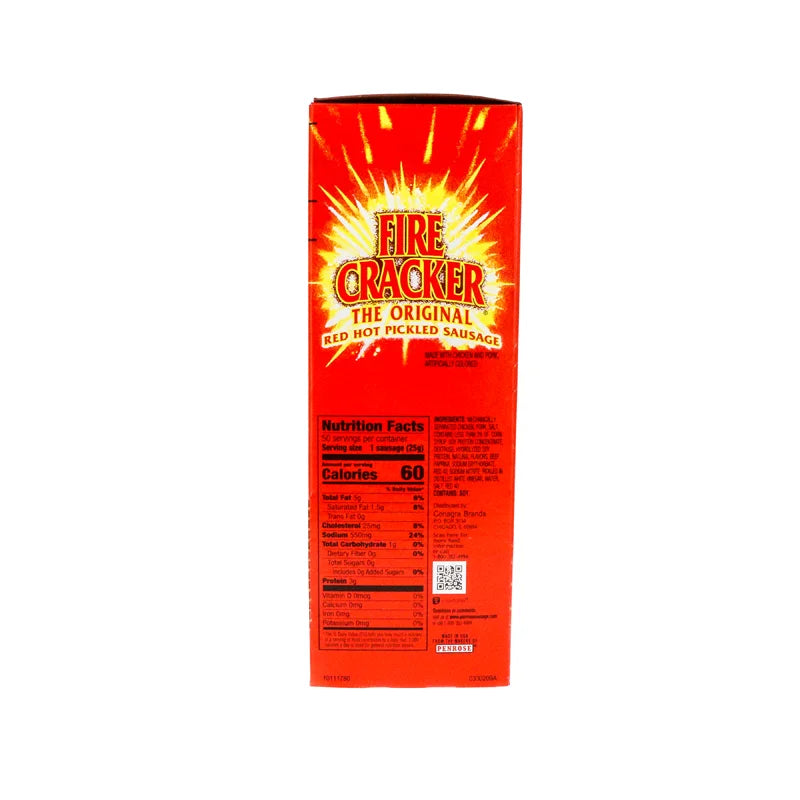 Penrose Firecracker Red Hot Pickled Sausage 2/$1.00 50 Count – 0.88 oz