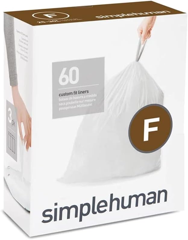 simplehuman Code H 100 Count, Dispenser Pack Custom Fit Liners