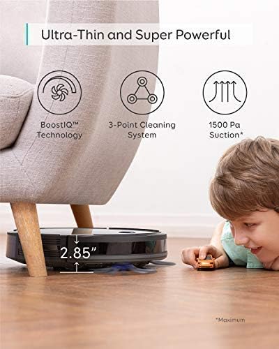 eufy Robot Vacuum 11S MAX, Super Thin, Powerful Suction, Quiet, Self-Charging Robotic Vacuum Cleaner, C