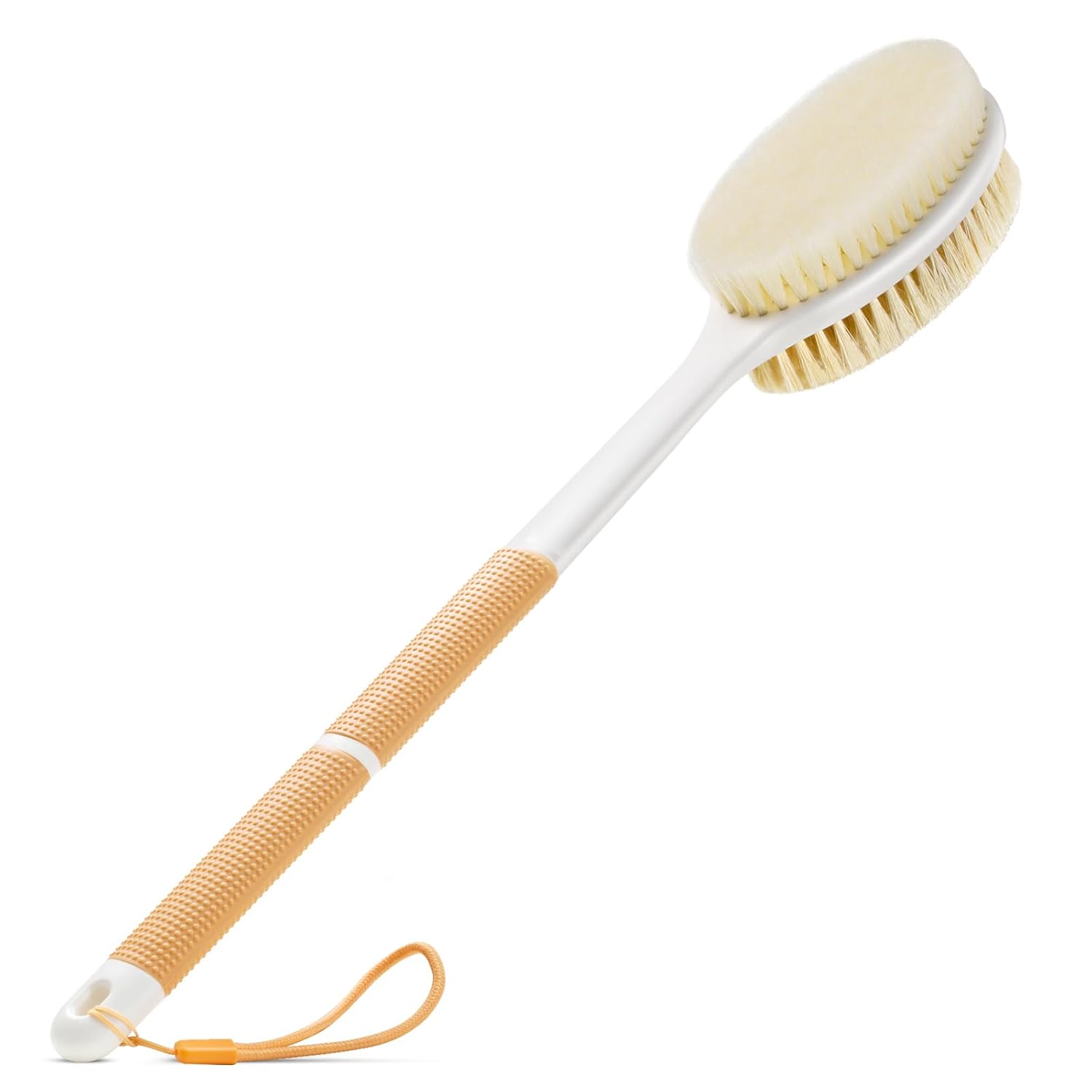 Back Scrubber Anti Slip for Shower,Shower Brush Long Handle with Stiff and Soft Bristles,