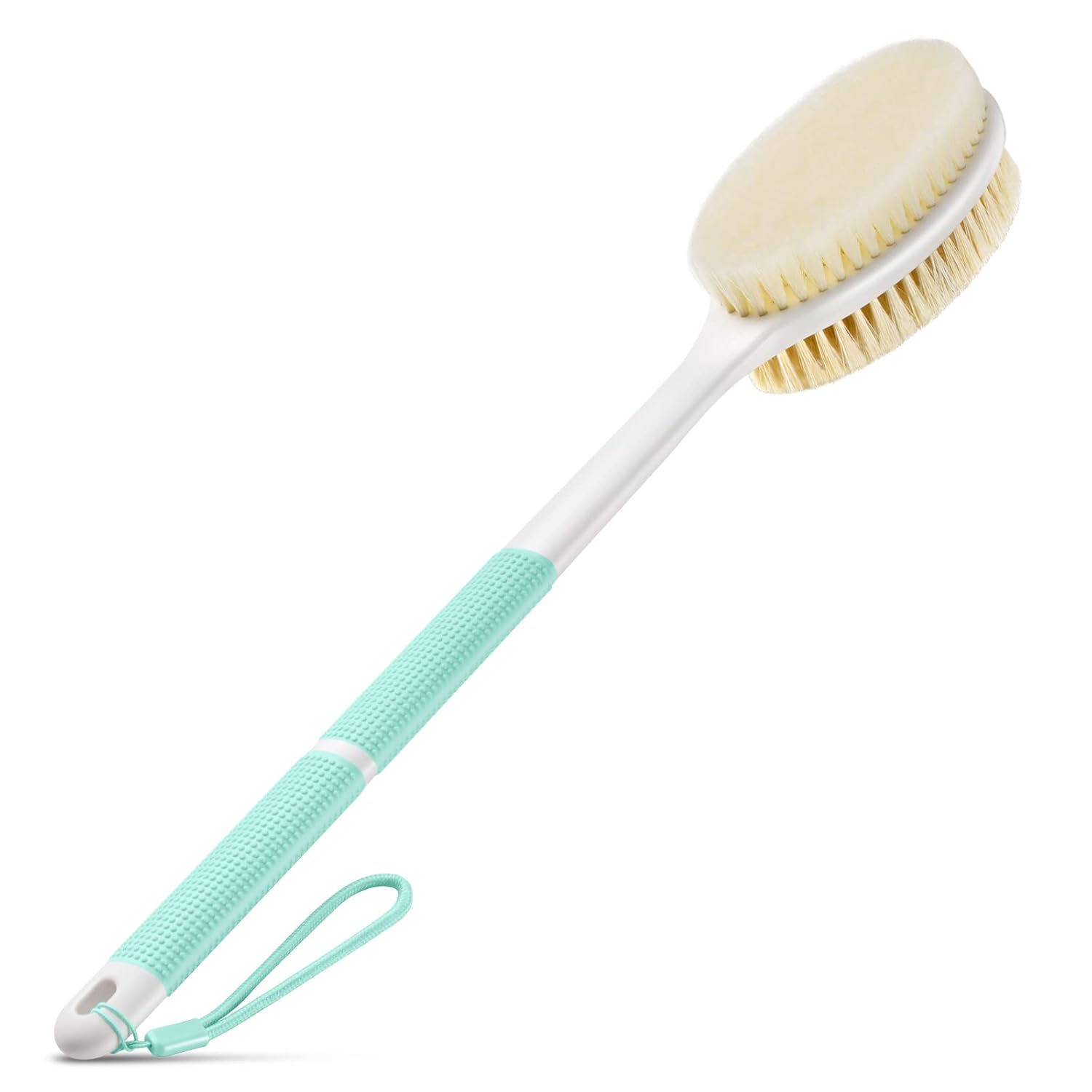 Back Scrubber Anti Slip for Shower,Shower Brush Long Handle with Stiff and Soft Bristles,