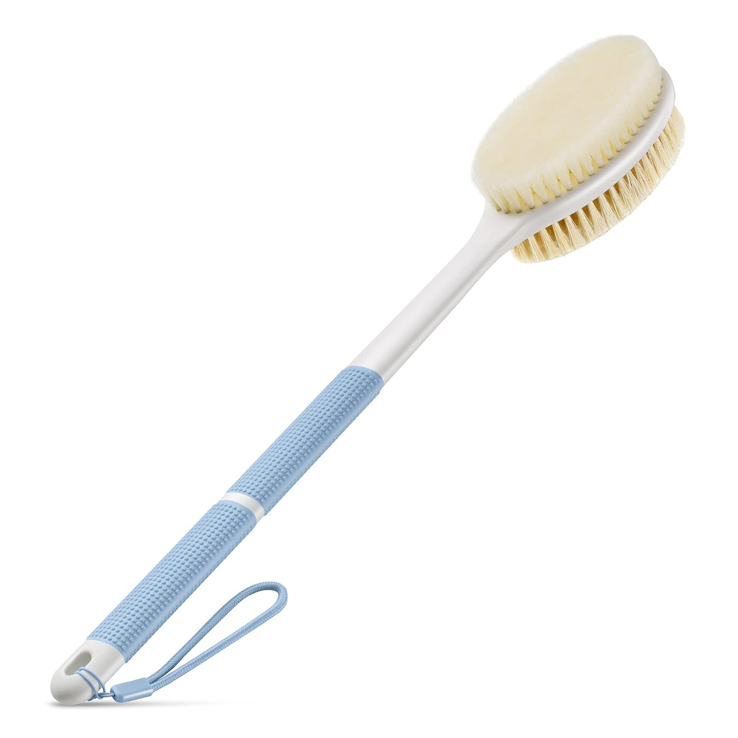 Back Scrubber Anti Slip for Shower,Shower Brush Long Handle with Stiff and Soft Bristles,