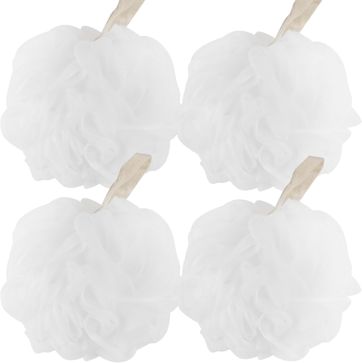 Fu Store Loofah Sponge Shower Loofahs 50g Bath Sponges Mesh Balls 4 Colors for Body Scrubber Exfoliator Wash Back Scrubber Bathroom Men Women