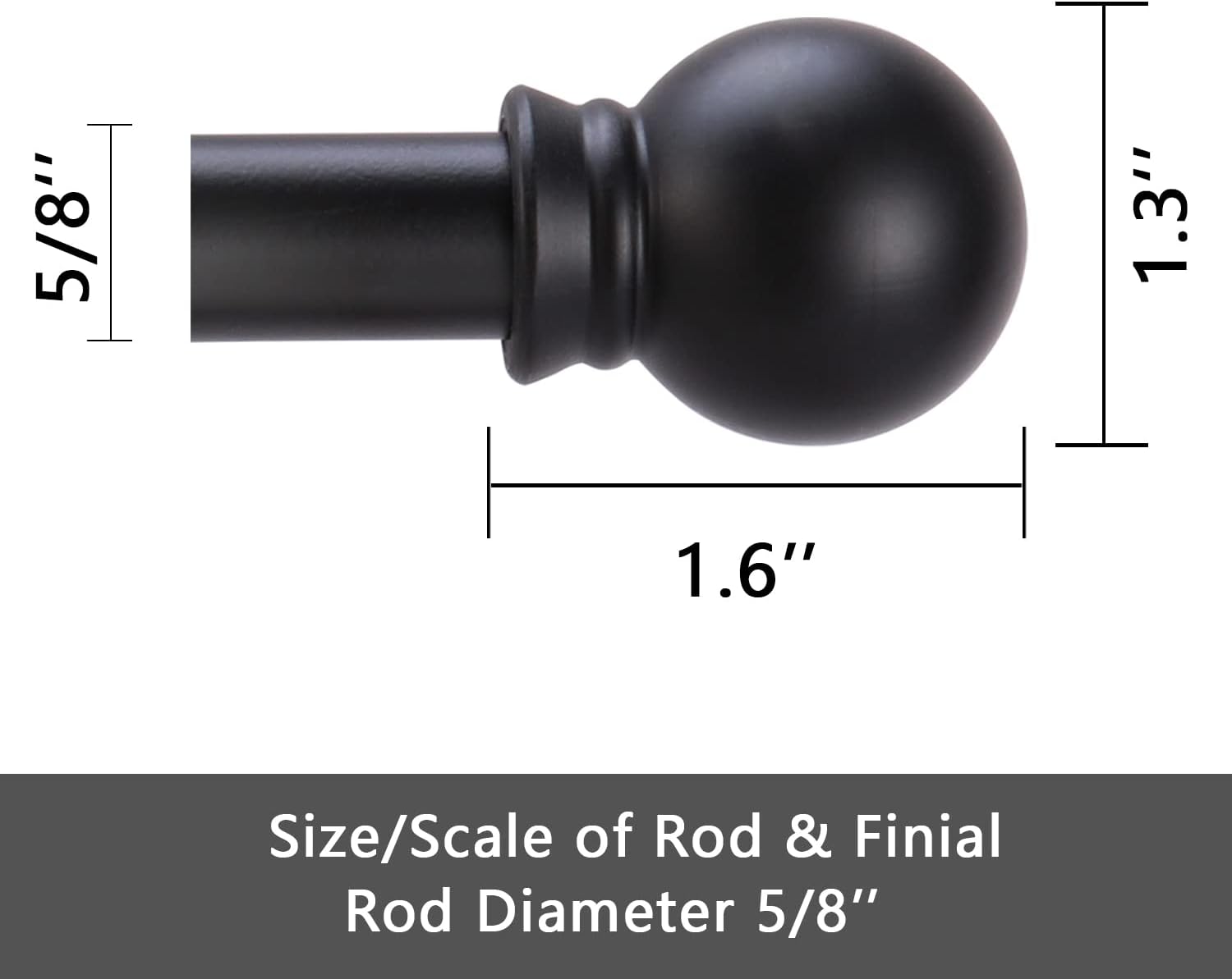 Curtain Rods for windows 32-48 inch,