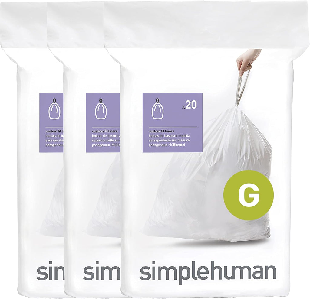 simplehuman Code H 100 Count, Dispenser Pack Custom Fit Liners