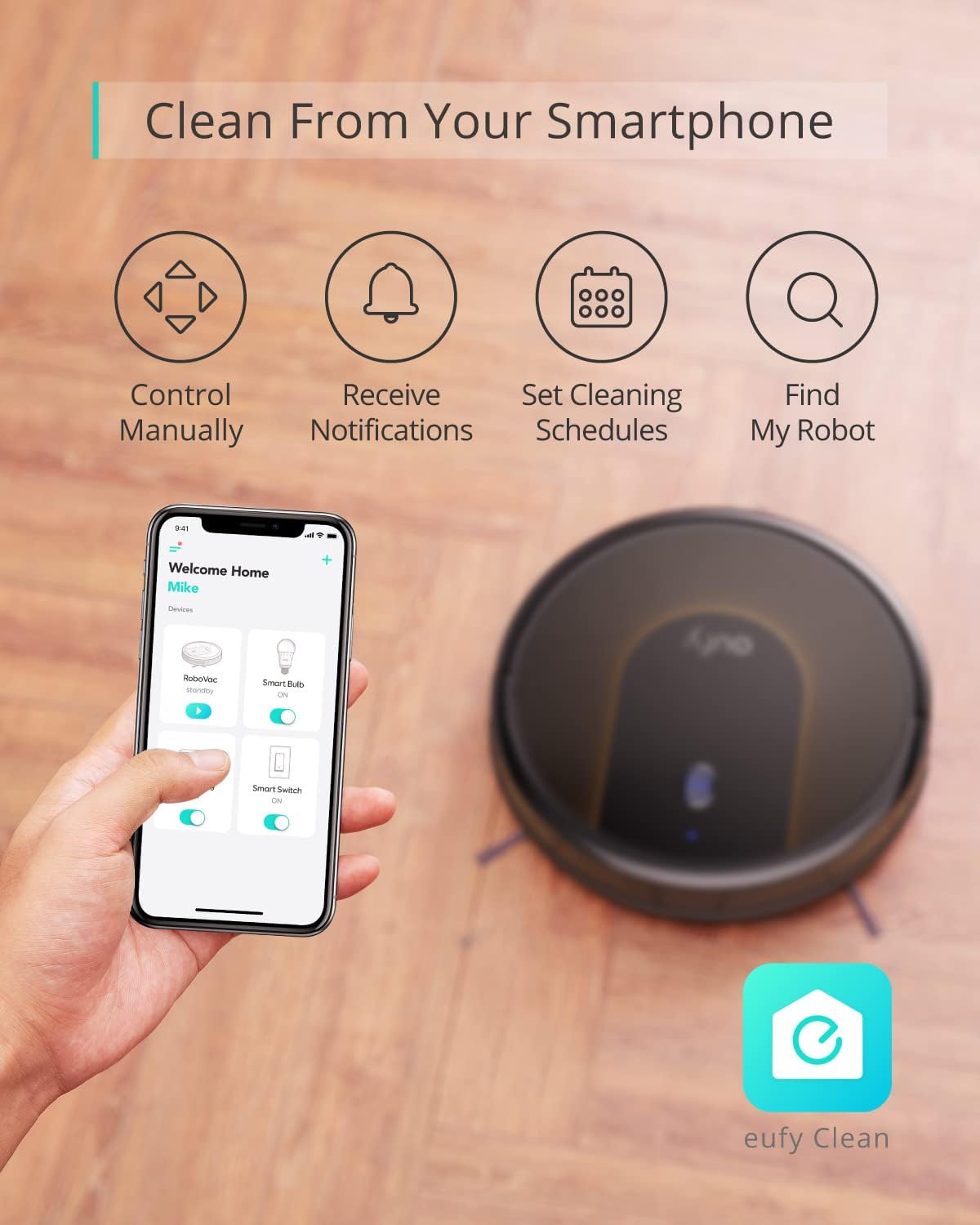 eufy Robot Vacuum 11S MAX, Super Thin, Powerful Suction, Quiet, Self-Charging Robotic Vacuum Cleaner, C
