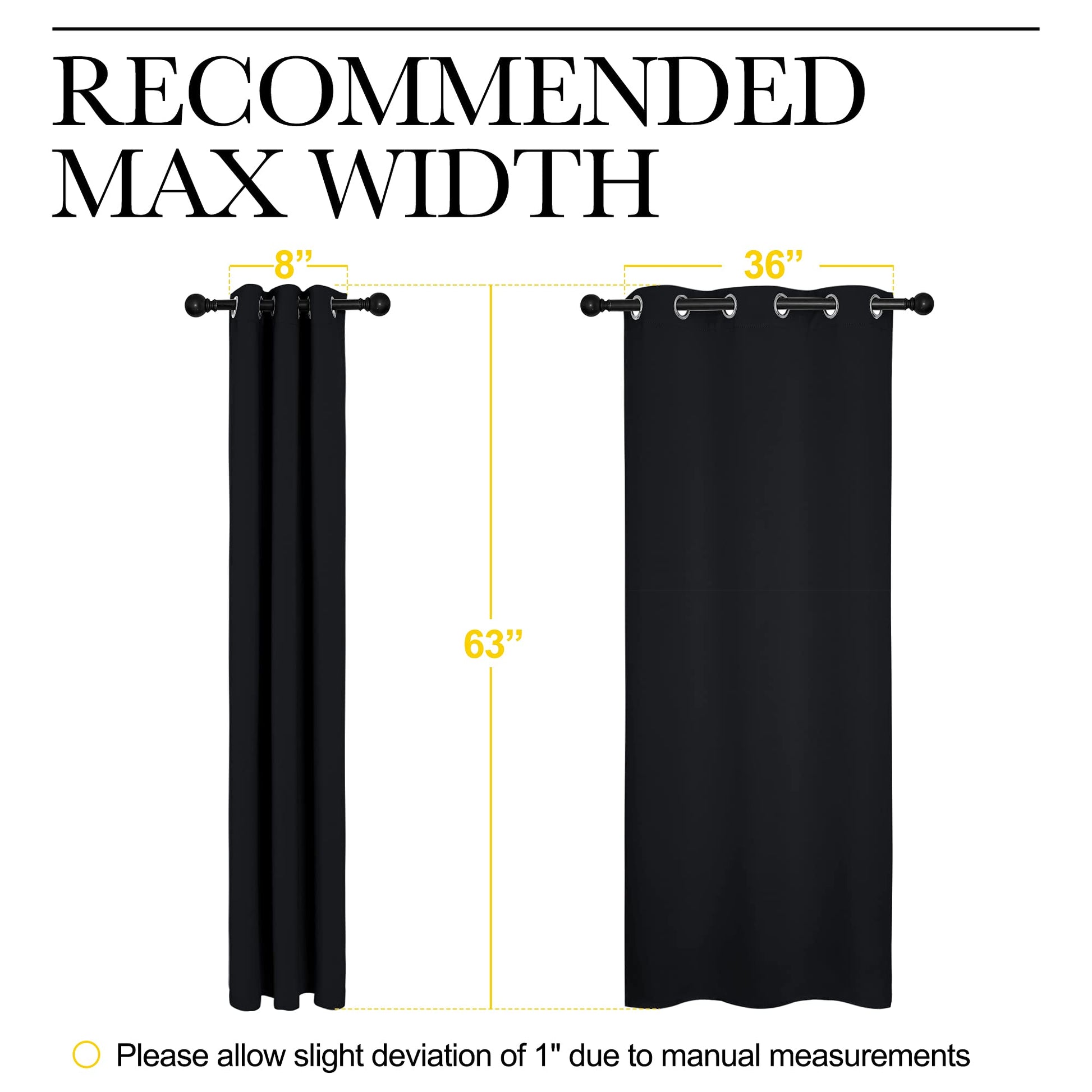 NICETOWN Halloween Pitch Black  Curtains