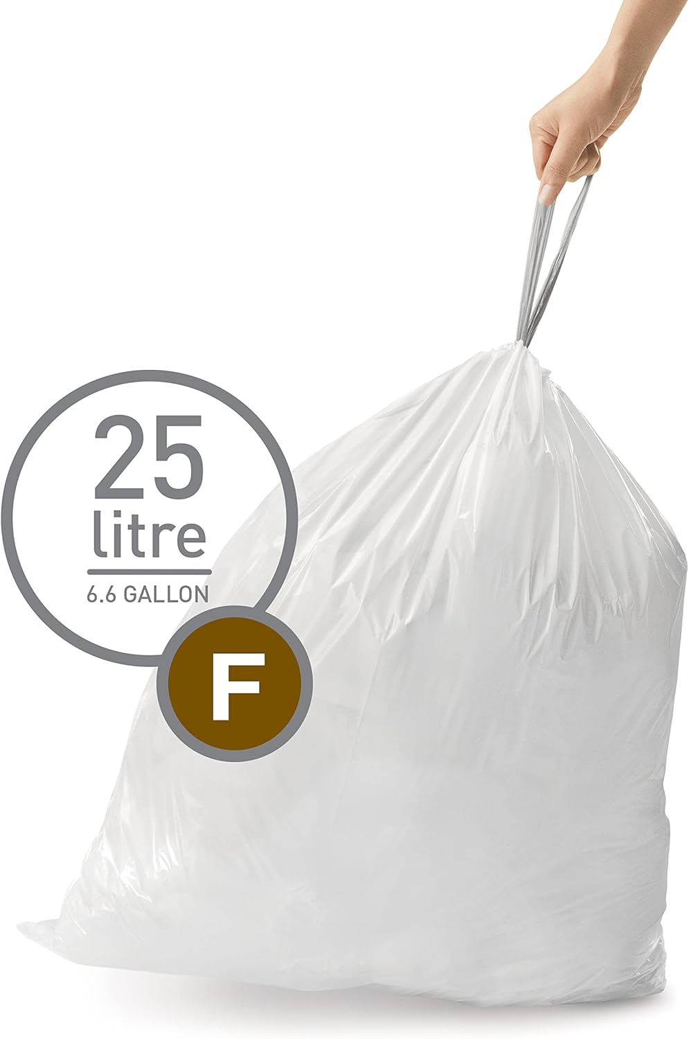 simplehuman Code H 100 Count, Dispenser Pack Custom Fit Liners