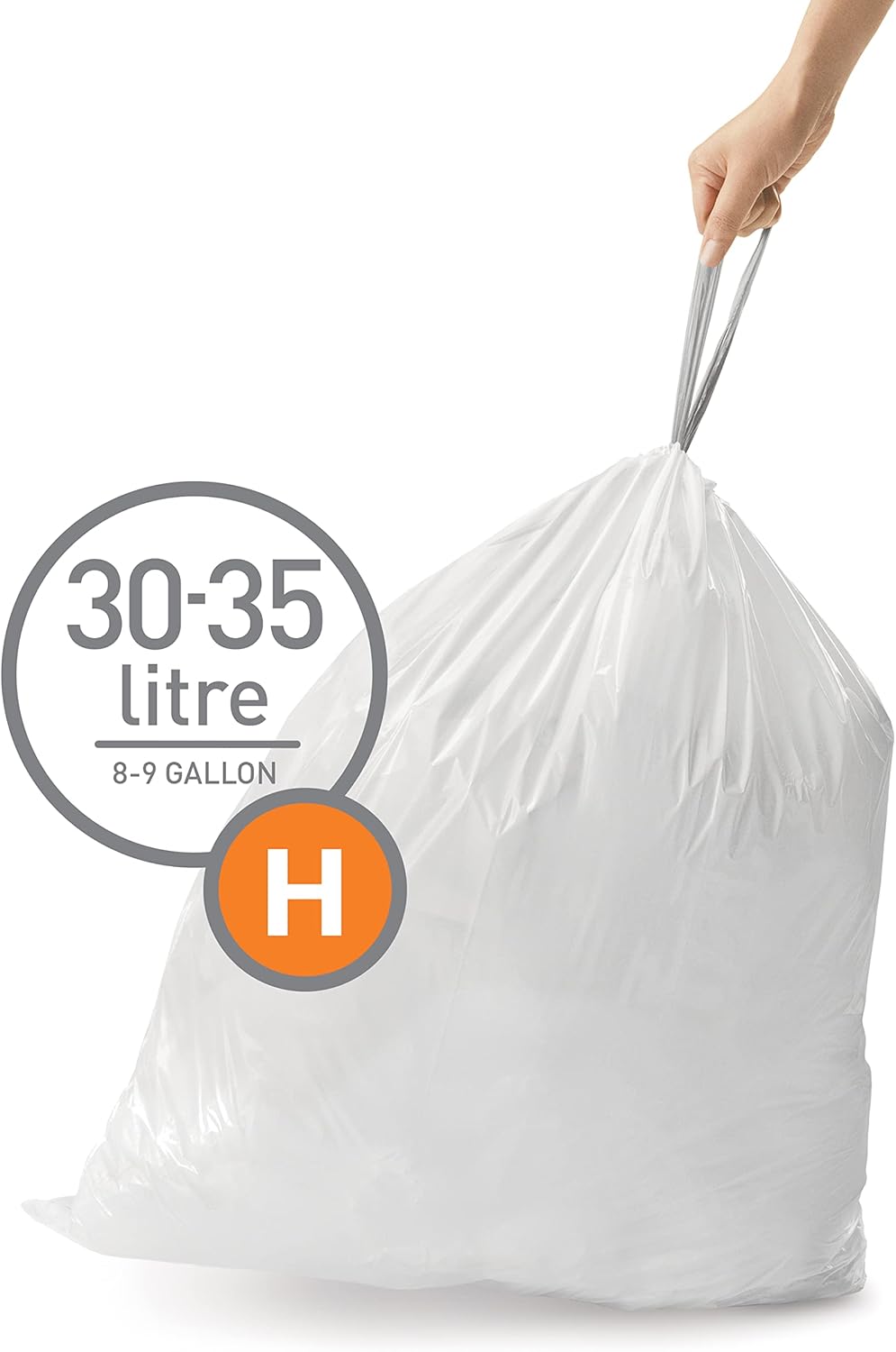 simplehuman Code H 100 Count, Dispenser Pack Custom Fit Liners