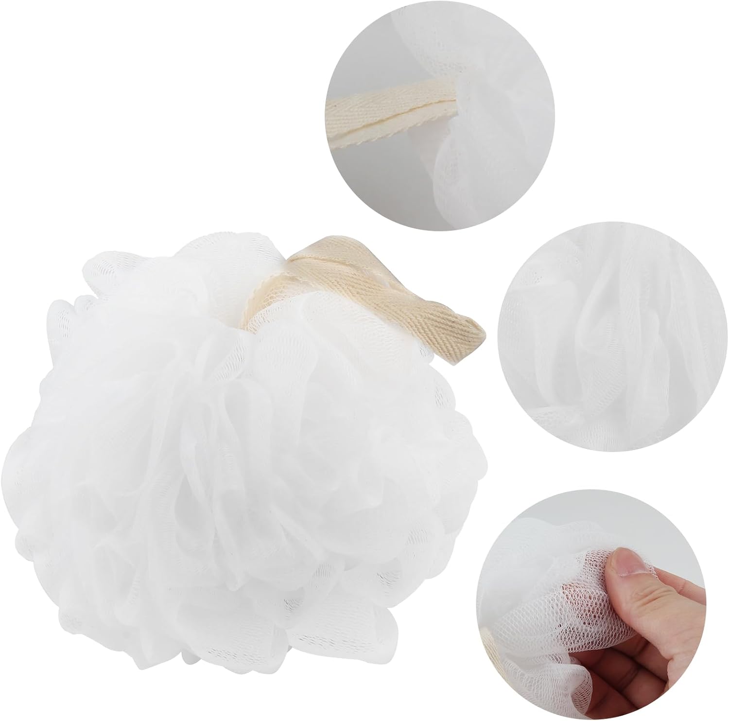 Fu Store Loofah Sponge Shower Loofahs 50g Bath Sponges Mesh Balls 4 Colors for Body Scrubber Exfoliator Wash Back Scrubber Bathroom Men Women