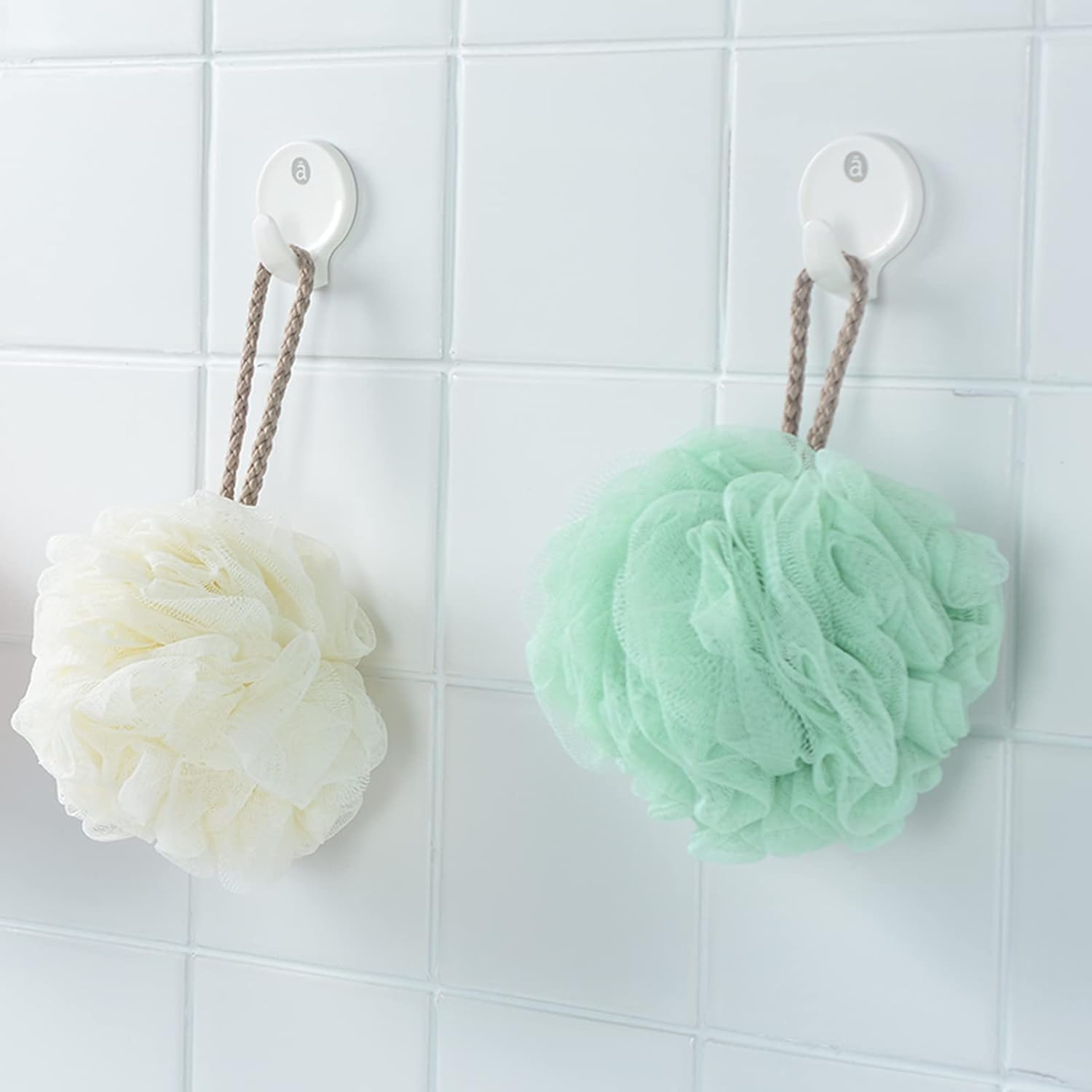 Fu Store Loofah Sponge Shower Loofahs 50g Bath Sponges Mesh Balls 4 Colors for Body Scrubber Exfoliator Wash Back Scrubber Bathroom Men Women