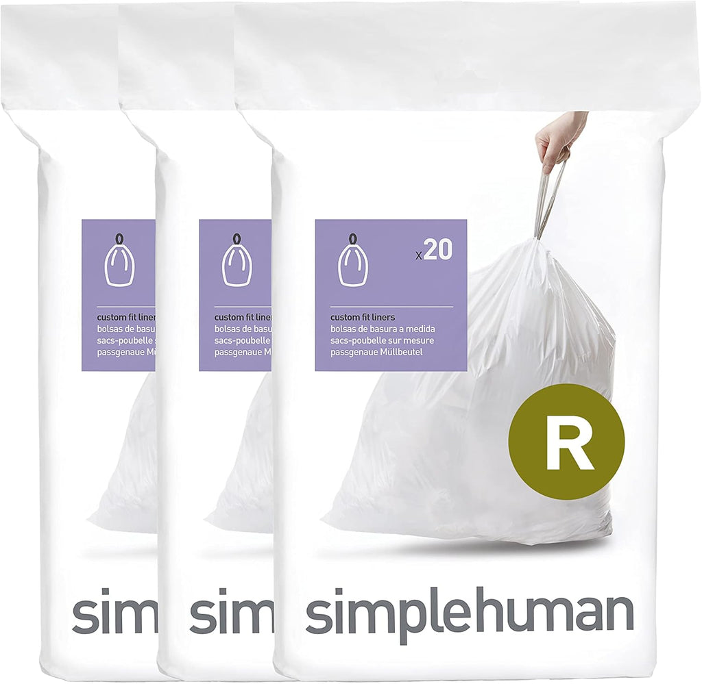 simplehuman Code H 100 Count, Dispenser Pack Custom Fit Liners