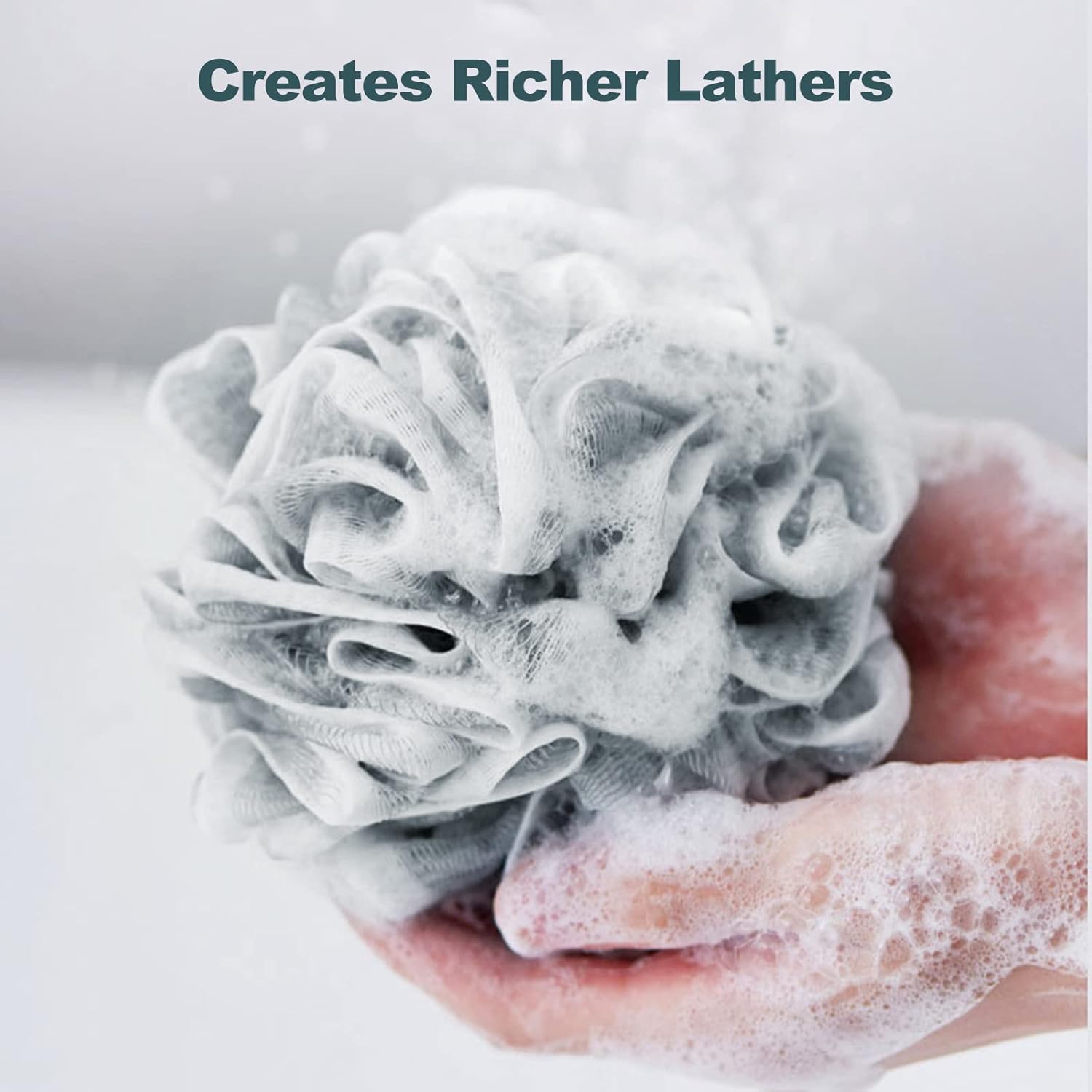 Fu Store Loofah Sponge Shower Loofahs 50g Bath Sponges Mesh Balls 4 Colors for Body Scrubber Exfoliator Wash Back Scrubber Bathroom Men Women