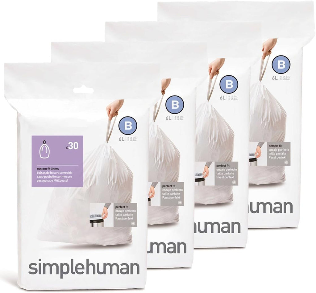 simplehuman Code H 100 Count, Dispenser Pack Custom Fit Liners
