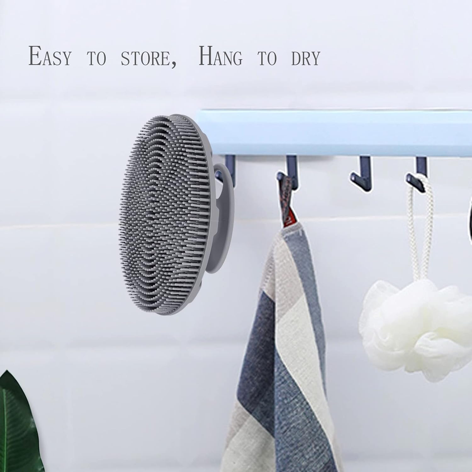 INNERNEED Food-Grade Soft Silicone Body Scrubber Shower Brush Handheld Cleansing Skin Brush,