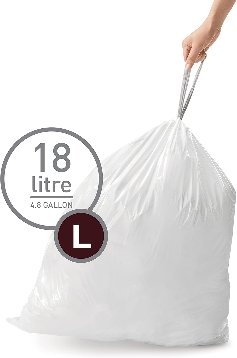 simplehuman Code H 100 Count, Dispenser Pack Custom Fit Liners