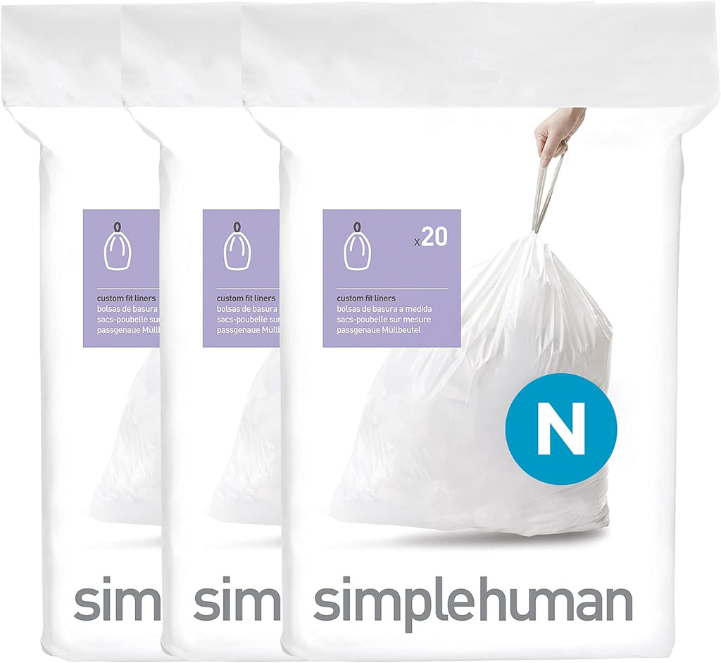 simplehuman Code H 100 Count, Dispenser Pack Custom Fit Liners