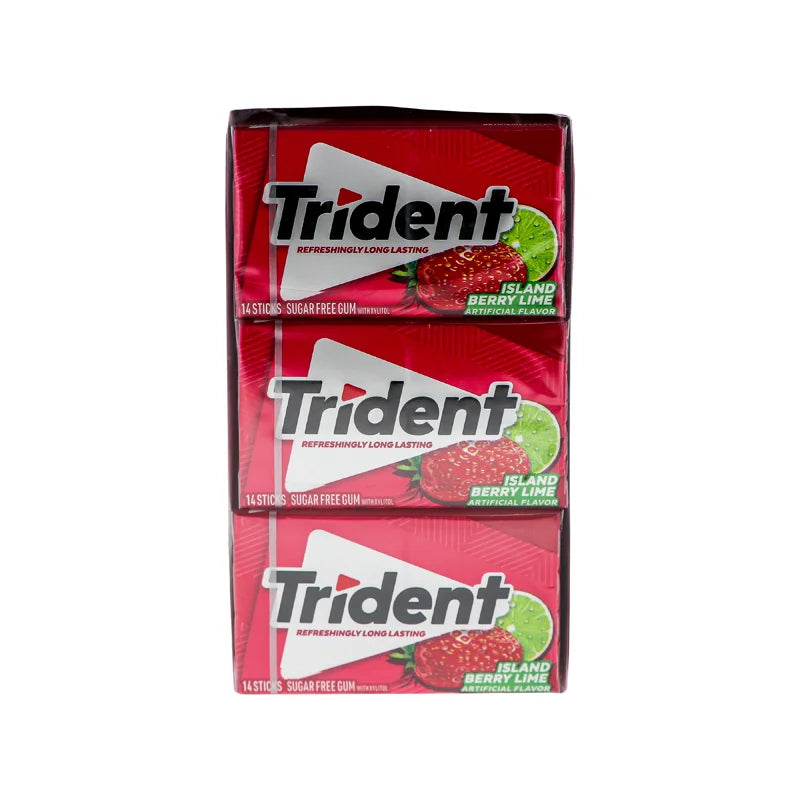 Trident Value Pack Island Berry Lime 12 Count – 14 Pieces