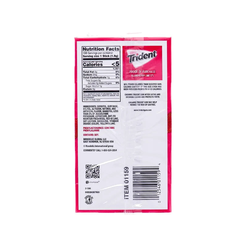 Trident Value Pack Bubble Gum 12 Count – 14 Pieces