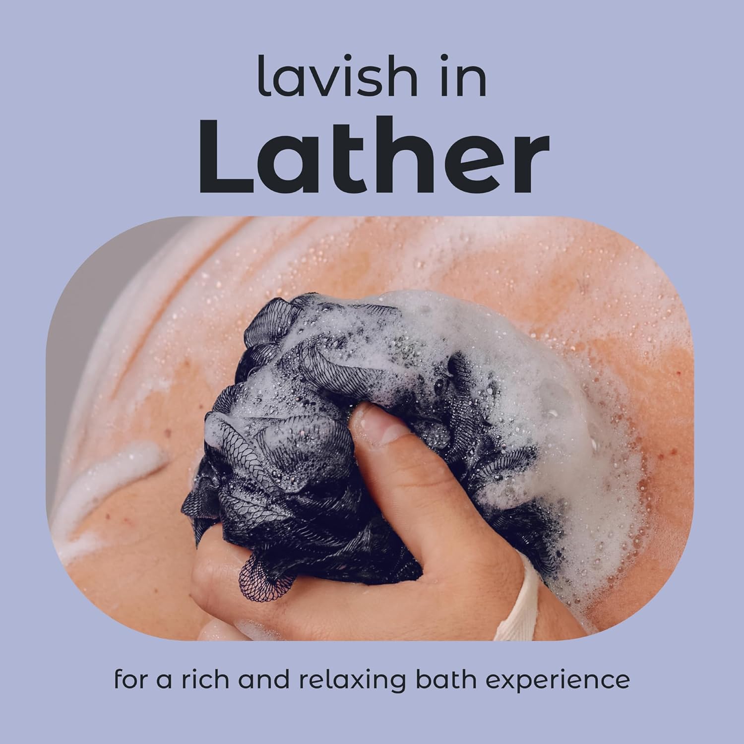 MainBasics Bath Shower Loofah Sponge Pouf Body Scrubber Exfoliator Body Wash Sponge