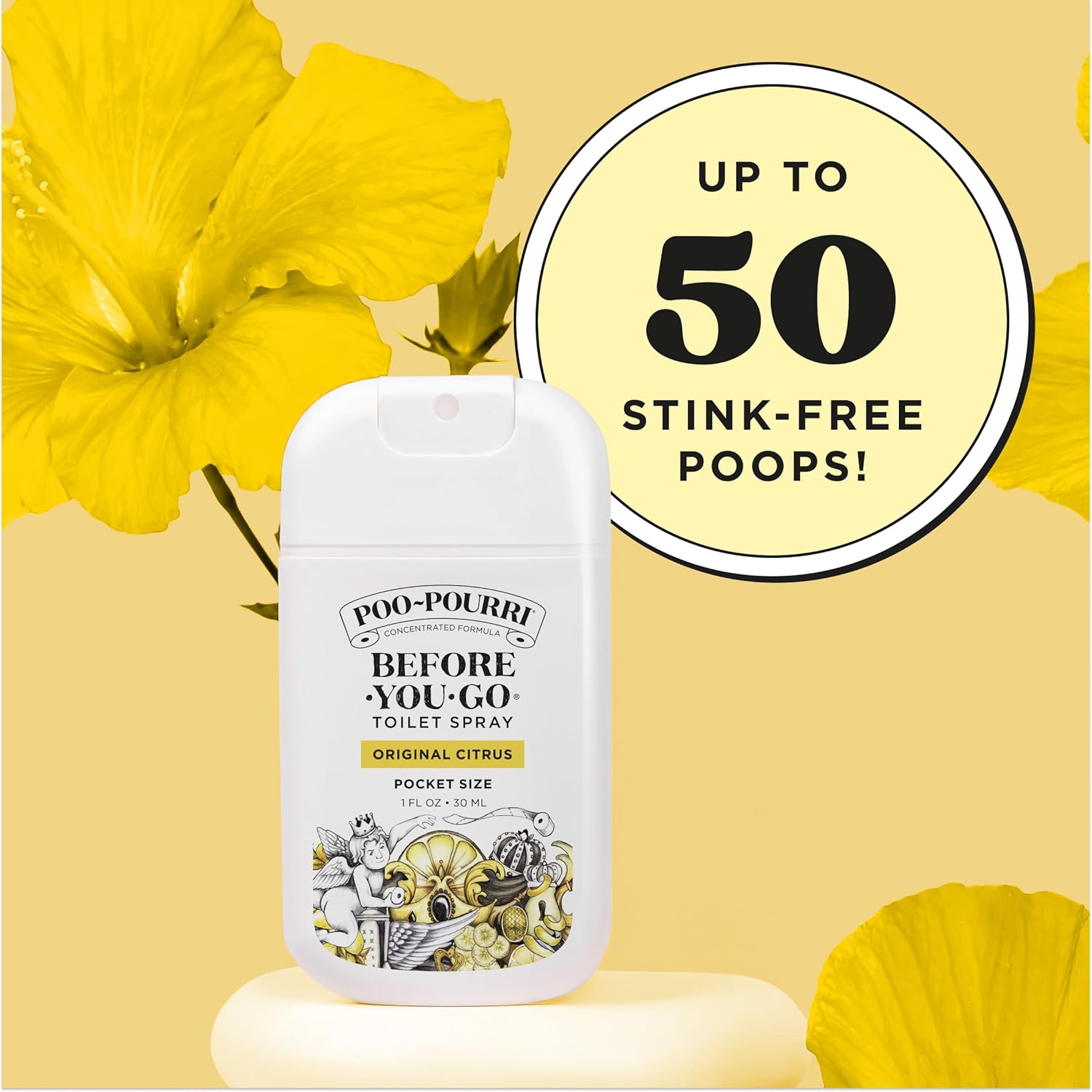 Poo-Pourri Before-You-Go Toilet Spray, Original Citrus, 2 Fl Oz - Lemon, Bergamot and Lemongrass