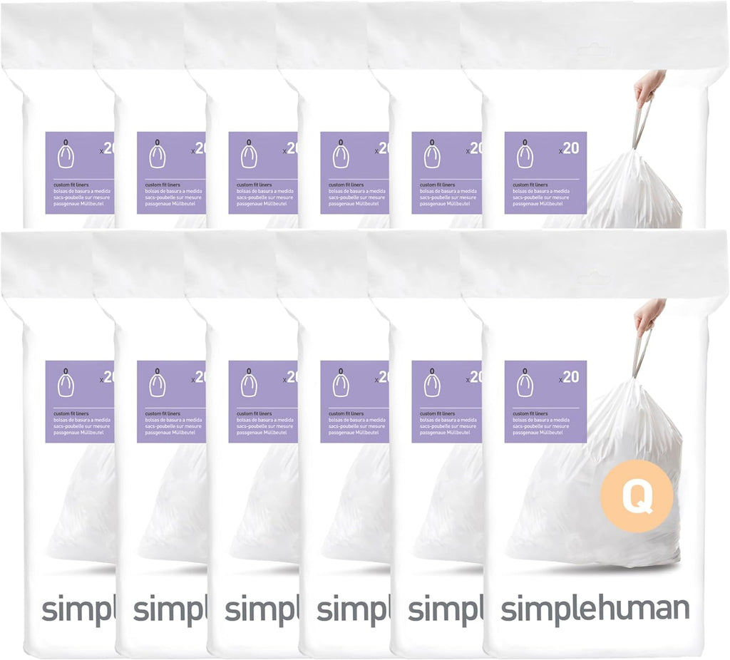 simplehuman Code H 100 Count, Dispenser Pack Custom Fit Liners