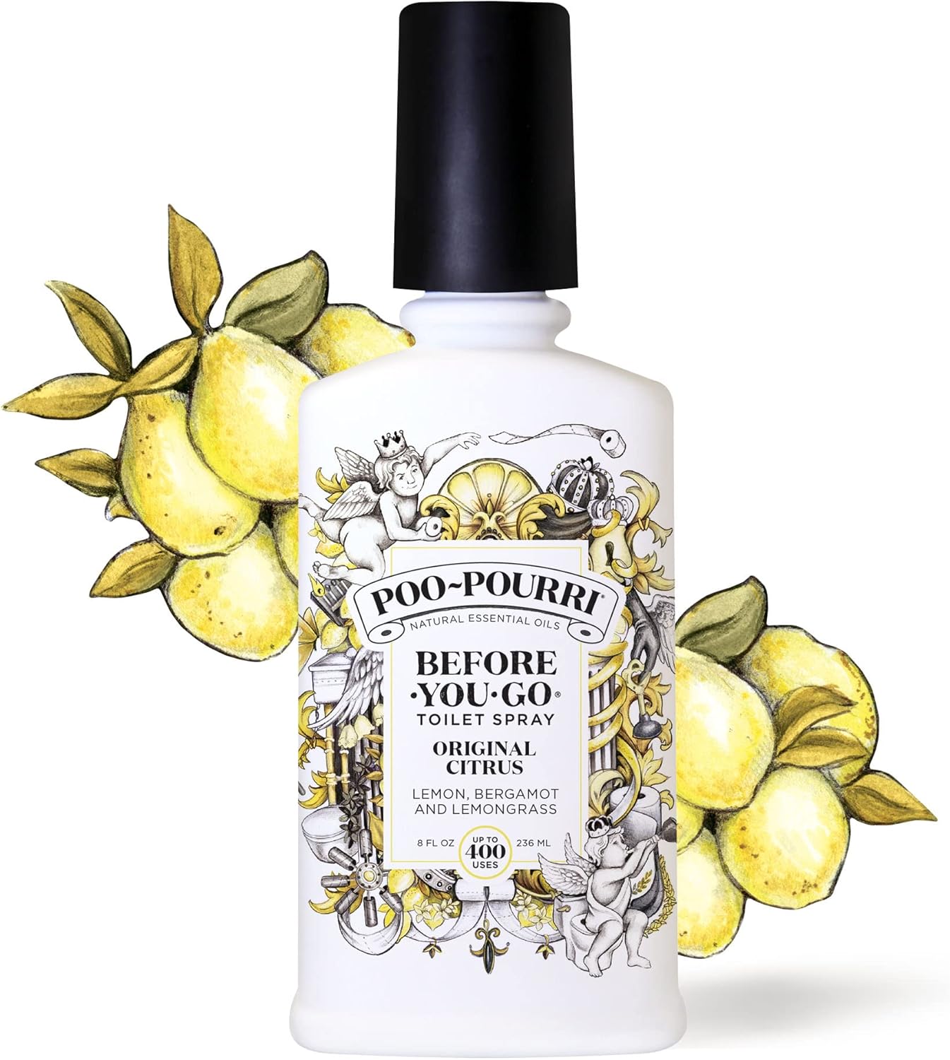 Poo-Pourri Before-You-Go Toilet Spray, Original Citrus, 2 Fl Oz - Lemon, Bergamot and Lemongrass