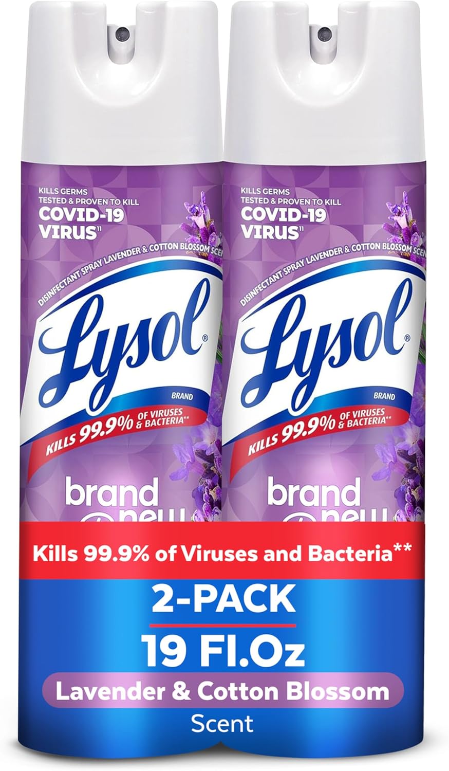 Lysol Disinfectant Spray, Household Essential Cleaning Supplies, Multi-Purpose Room Spray, A