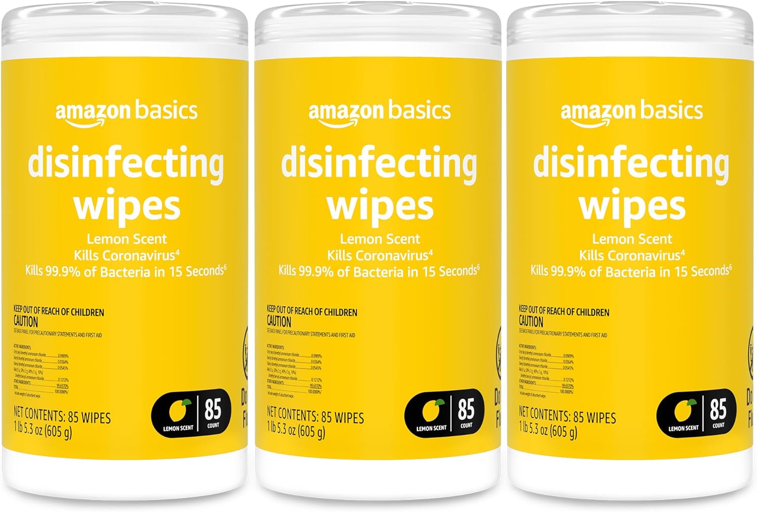 Amazon Basics Wipes, Lemon & Fresh Scent,