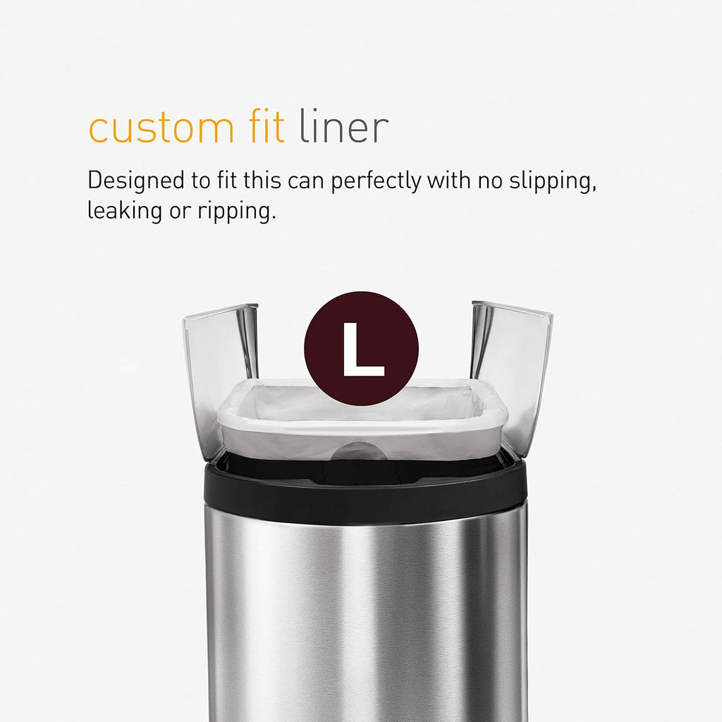 simplehuman Code H 100 Count, Dispenser Pack Custom Fit Liners