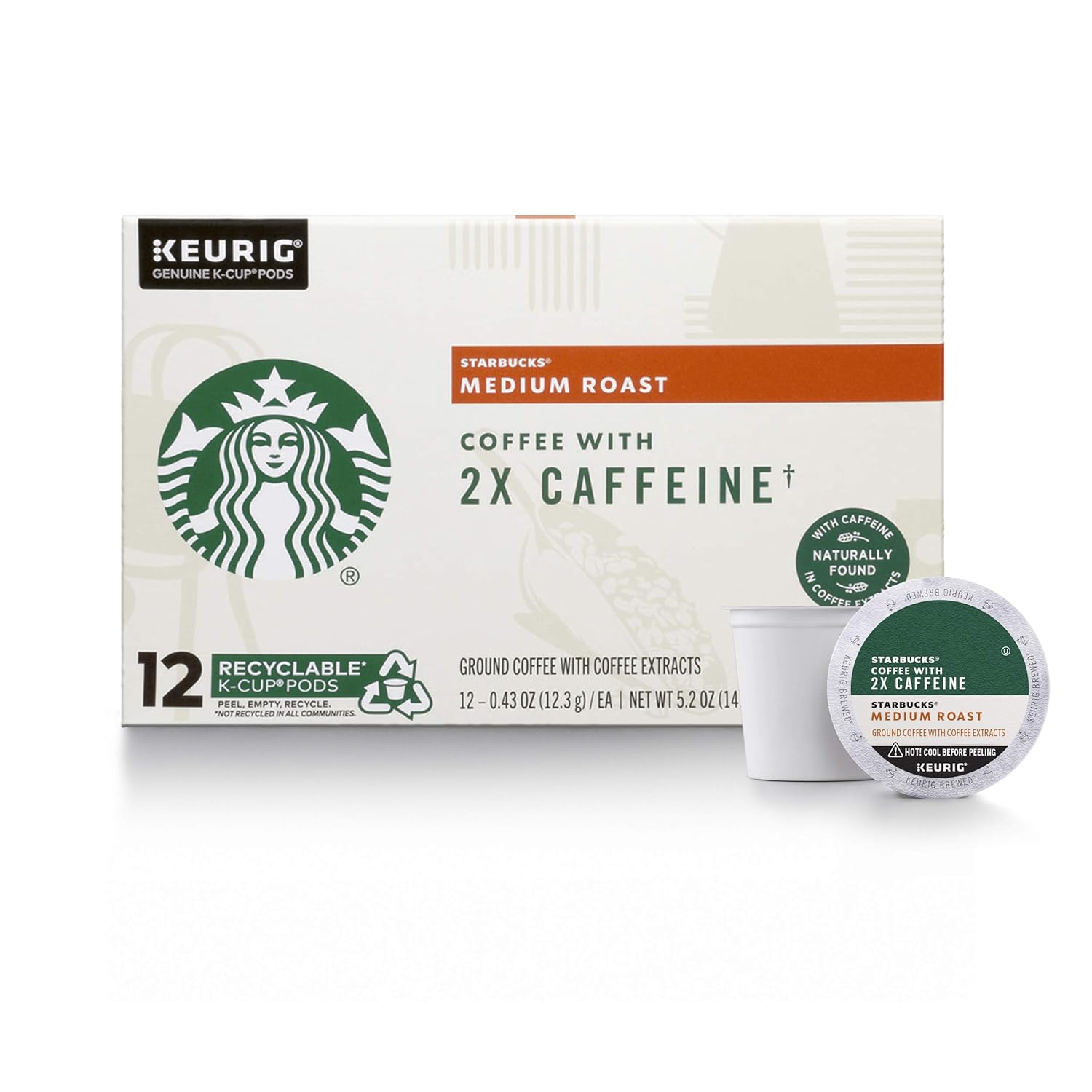 Starbucks K-Cup Coffee Pods, Medium Roast Coffee, Pike Place Roast for Keurig Brewers,