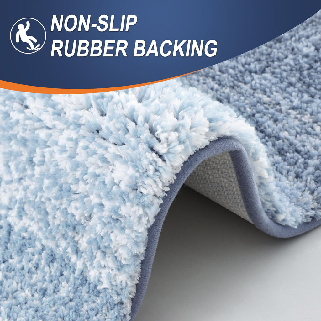 OLANLY Bathroom Rugs Mat 30x20, Extra Soft Absorbent Microfiber Bath Rugs, Rubber Backing, Quick Dry, Machine Washable Bath Mats for Bathroom Floor, Tub and Shower, Home Decor Accessories, Grey