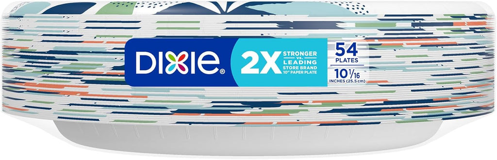 Dixie Large Paper Plates, 10 Inch, 204 Count, 2X Stronger*