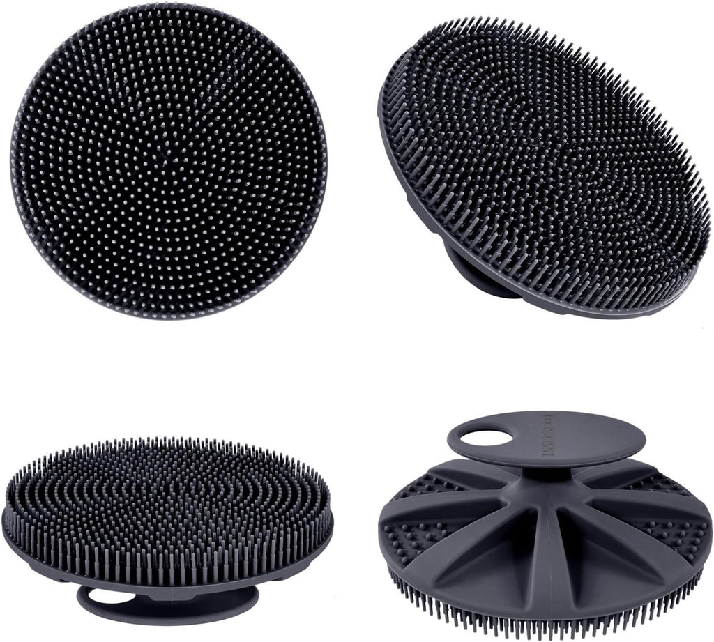 INNERNEED Food-Grade Soft Silicone Body Scrubber Shower Brush Handheld Cleansing Skin Brush,