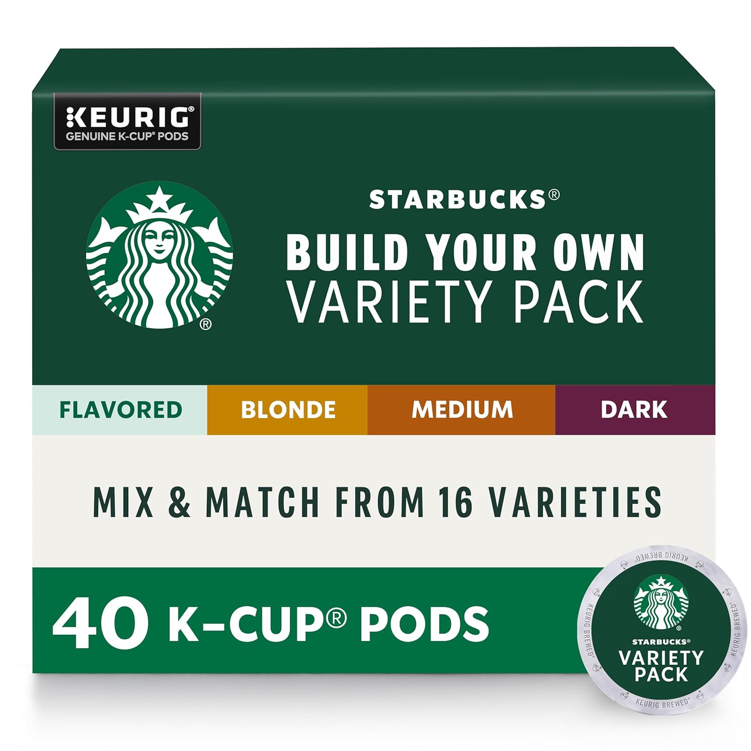 Starbucks K-Cup Coffee Pods, Medium Roast Coffee, Pike Place Roast for Keurig Brewers,