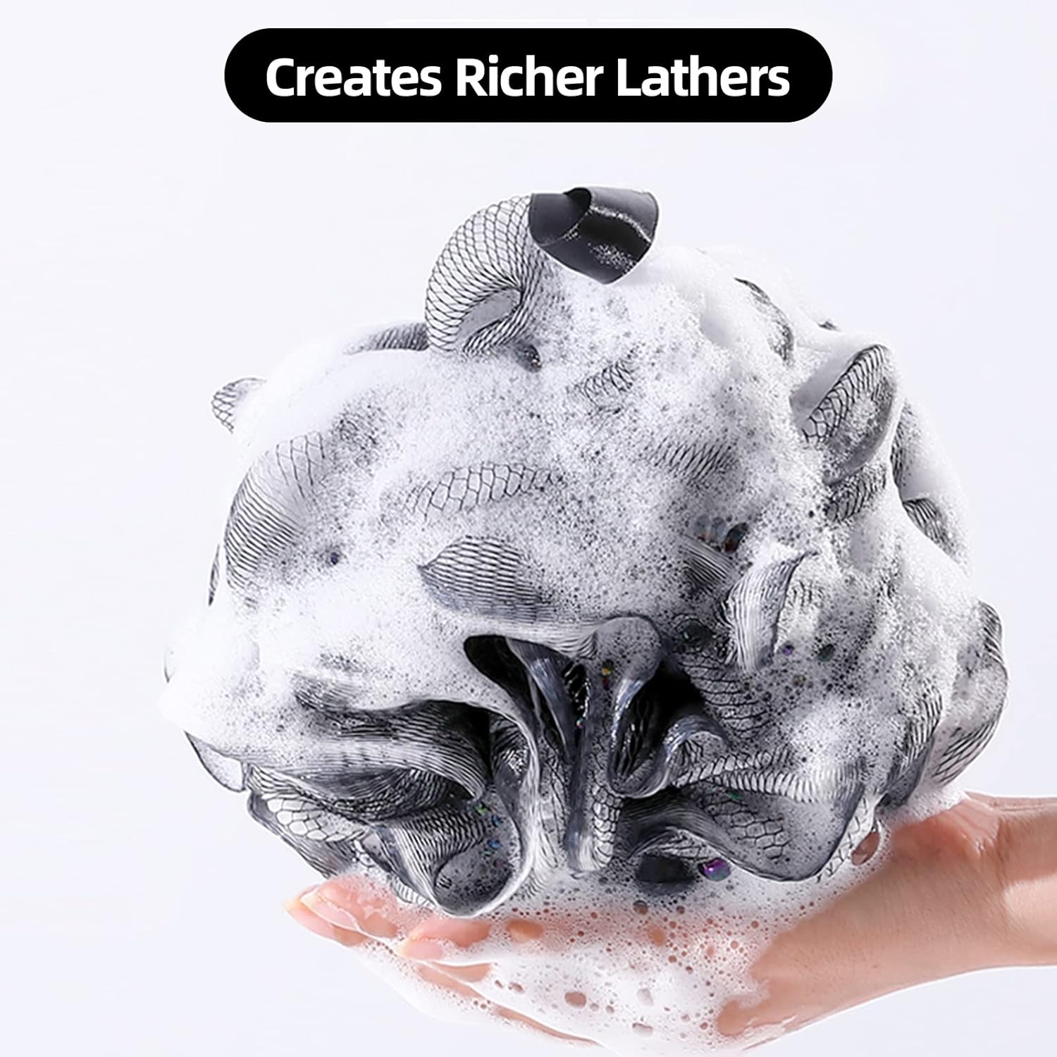 Fu Store Loofah Sponge Shower Loofahs 50g Bath Sponges Mesh Balls 4 Colors for Body Scrubber Exfoliator Wash Back Scrubber Bathroom Men Women