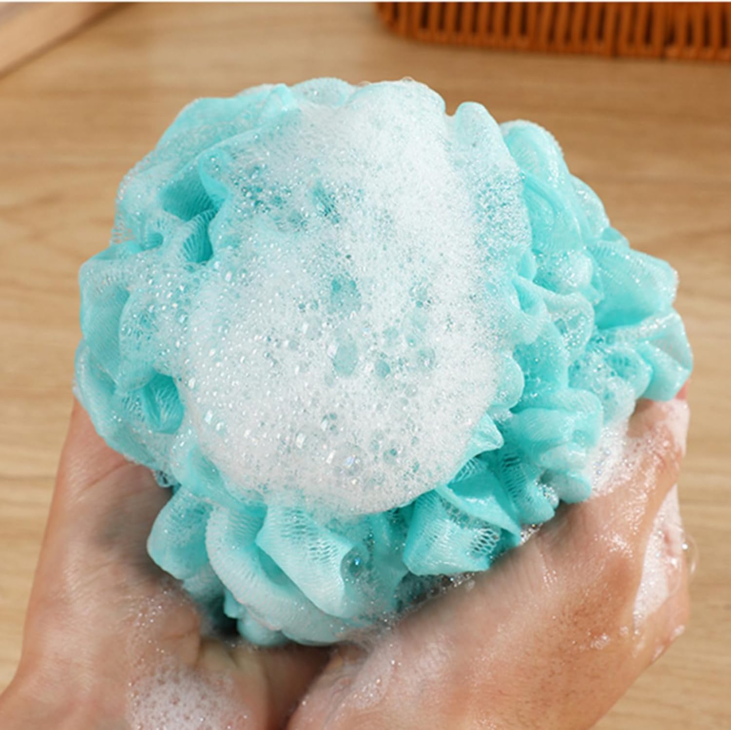 Fu Store Loofah Sponge Shower Loofahs 50g Bath Sponges Mesh Balls 4 Colors for Body Scrubber Exfoliator Wash Back Scrubber Bathroom Men Women