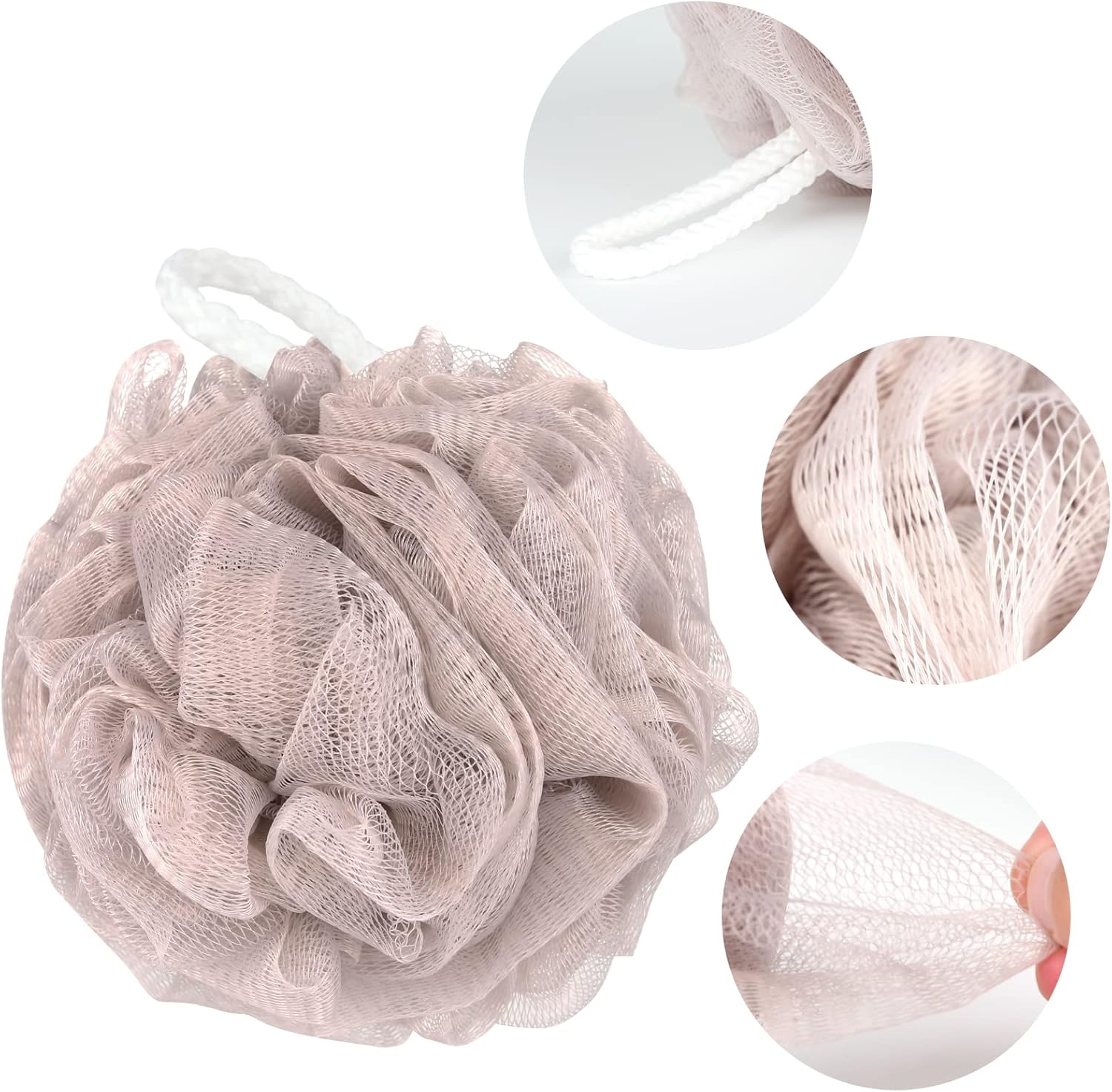 Fu Store Loofah Sponge Shower Loofahs 50g Bath Sponges Mesh Balls 4 Colors for Body Scrubber Exfoliator Wash Back Scrubber Bathroom Men Women