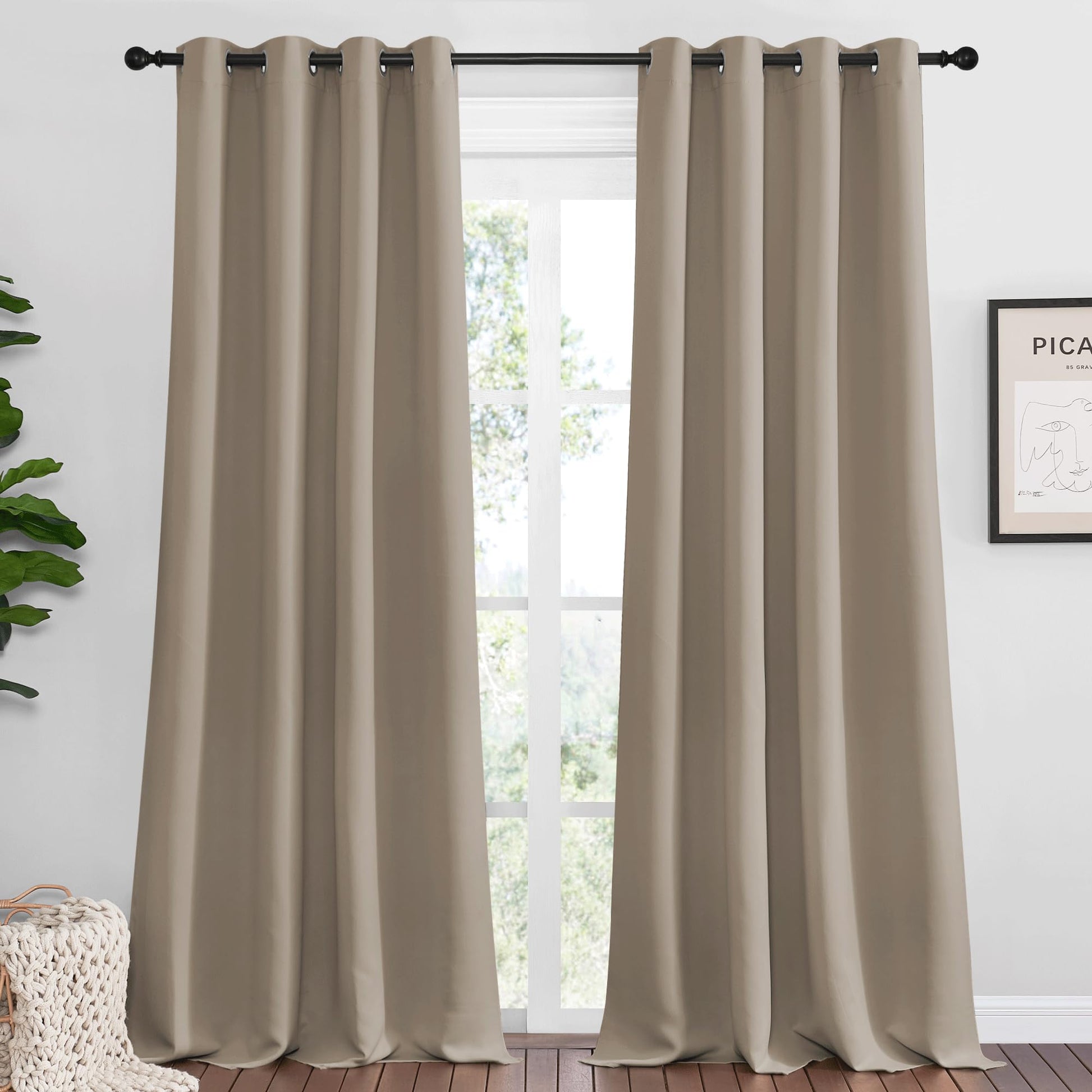 NICETOWN Halloween Pitch Black  Curtains