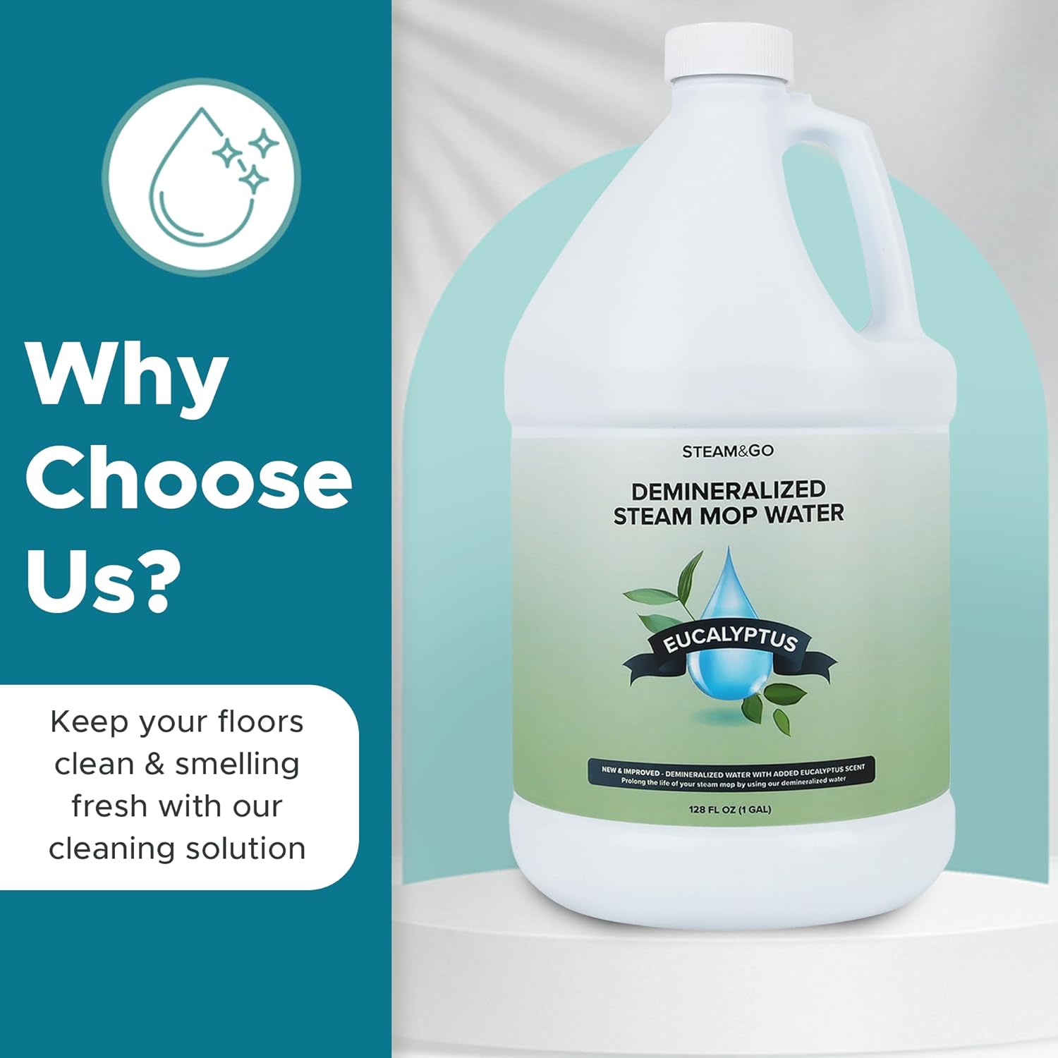 Steam & Go - Demineralized Water for Steam Cleaner,