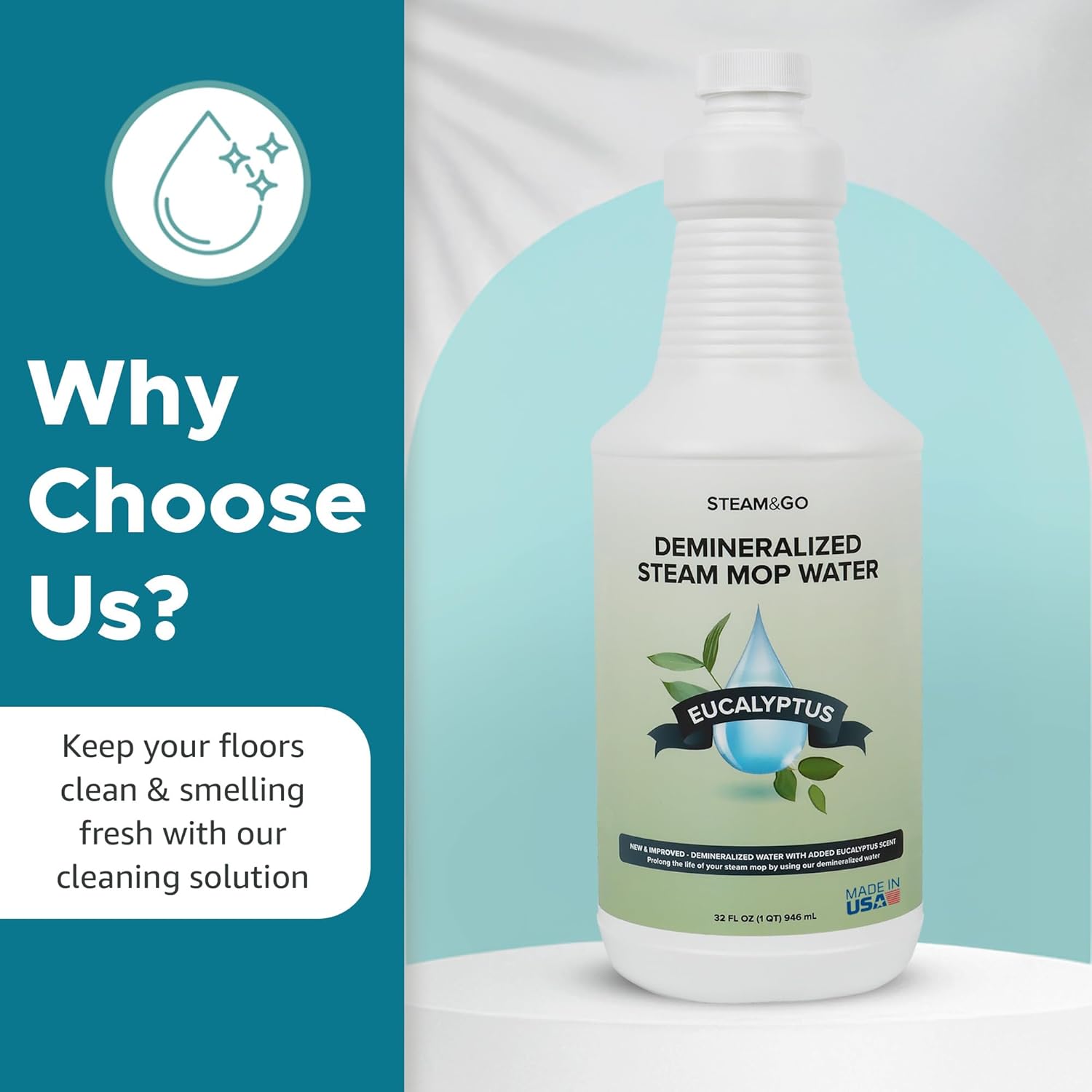 Steam & Go - Demineralized Water for Steam Cleaner,