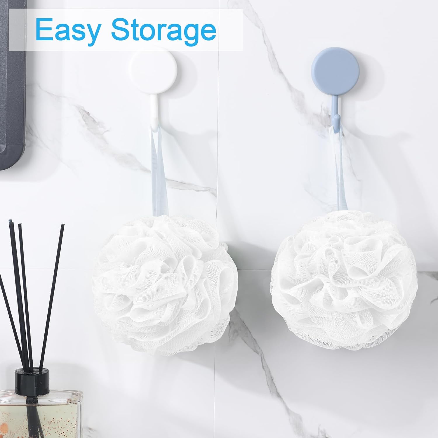 AmazerBath Loofah Sponge 75g/Piece, Exfoliating Bath Sponge Body Scrubber - Loofa Set of 4 Flower Color