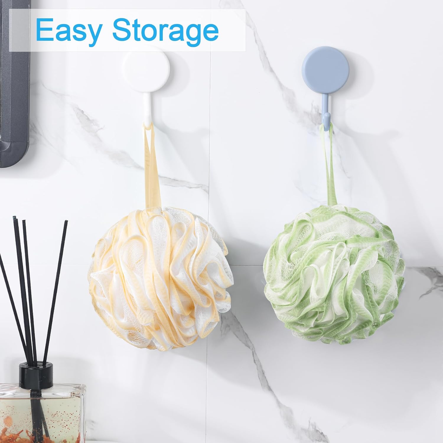 AmazerBath Loofah Sponge 75g/Piece, Exfoliating Bath Sponge Body Scrubber - Loofa Set of 4 Flower Color
