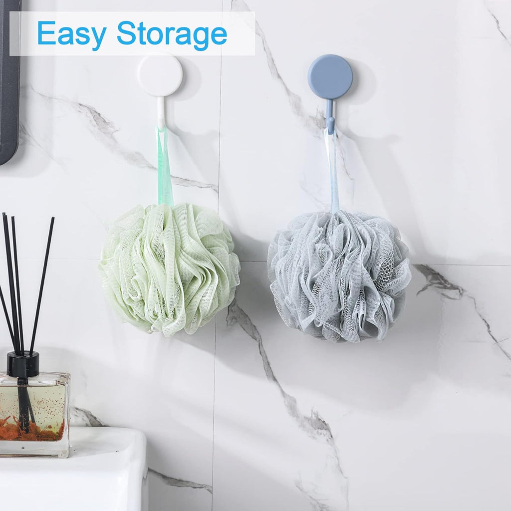 AmazerBath Loofah Sponge 75g/Piece, Exfoliating Bath Sponge Body Scrubber - Loofa Set of 4 Flower Color