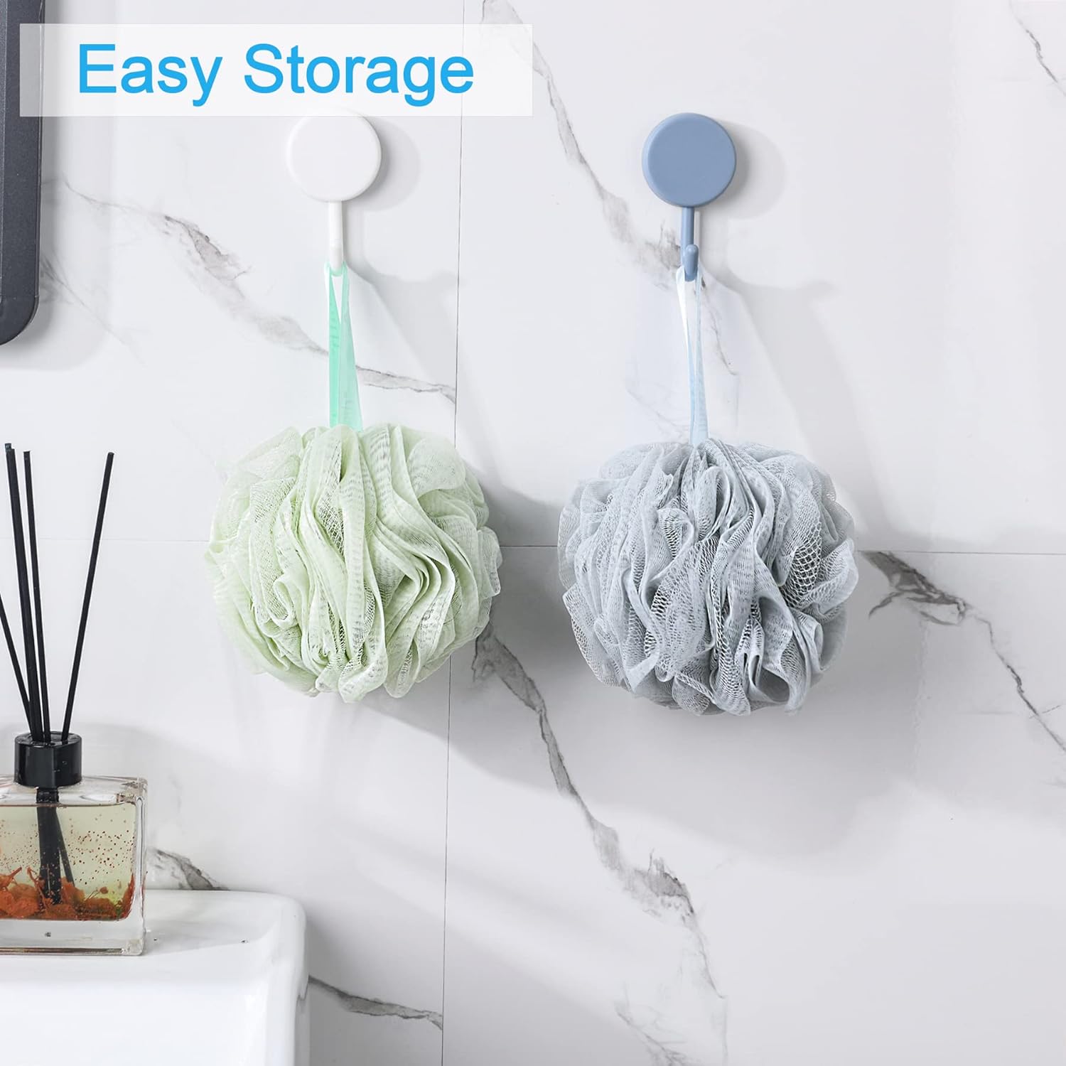 AmazerBath Loofah Sponge 75g/Piece, Exfoliating Bath Sponge Body Scrubber - Loofa Set of 4 Flower Color